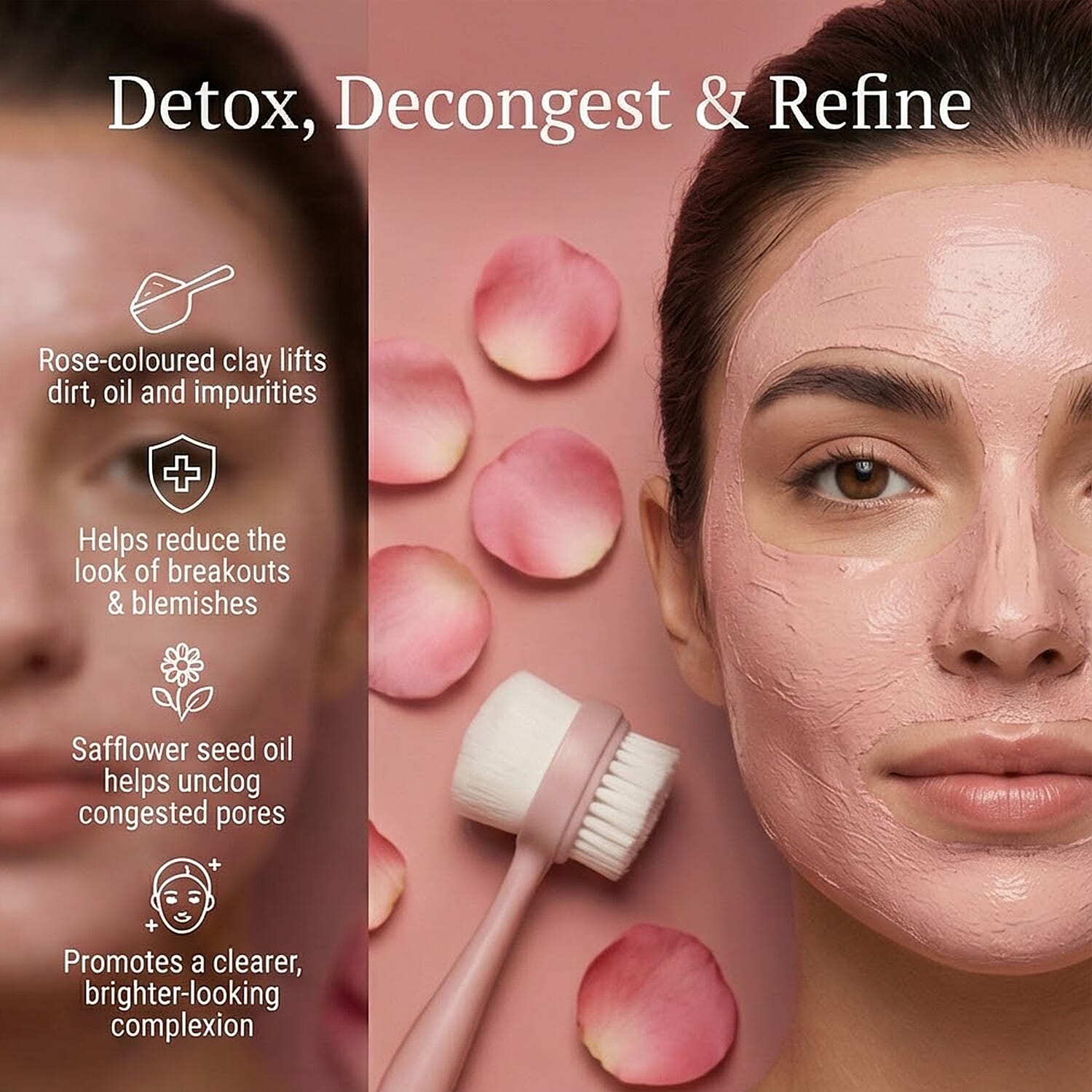 Five Dot Botanics- Pure Rewind Rose Clay - Lavender Restorative Mask 30ml