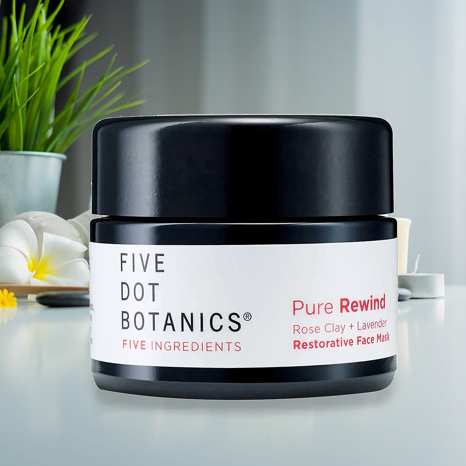 Five Dot Botanics- Pure Rewind Rose Clay - Lavender Restorative Mask 30ml