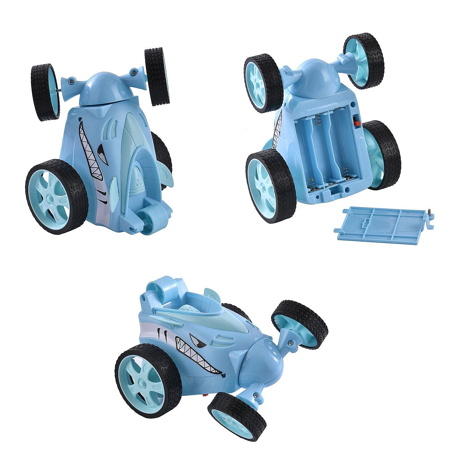 27MHZ 4 Channels Remote Control Rotating Stunt Car - Blue