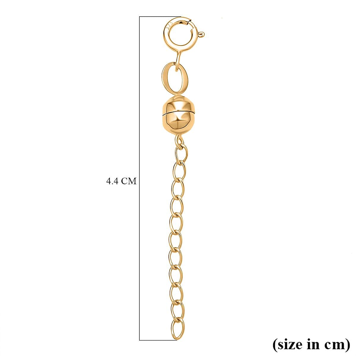 9K Yellow Gold Magnetic Lock with Spring Lock (1 Inch Ext.)