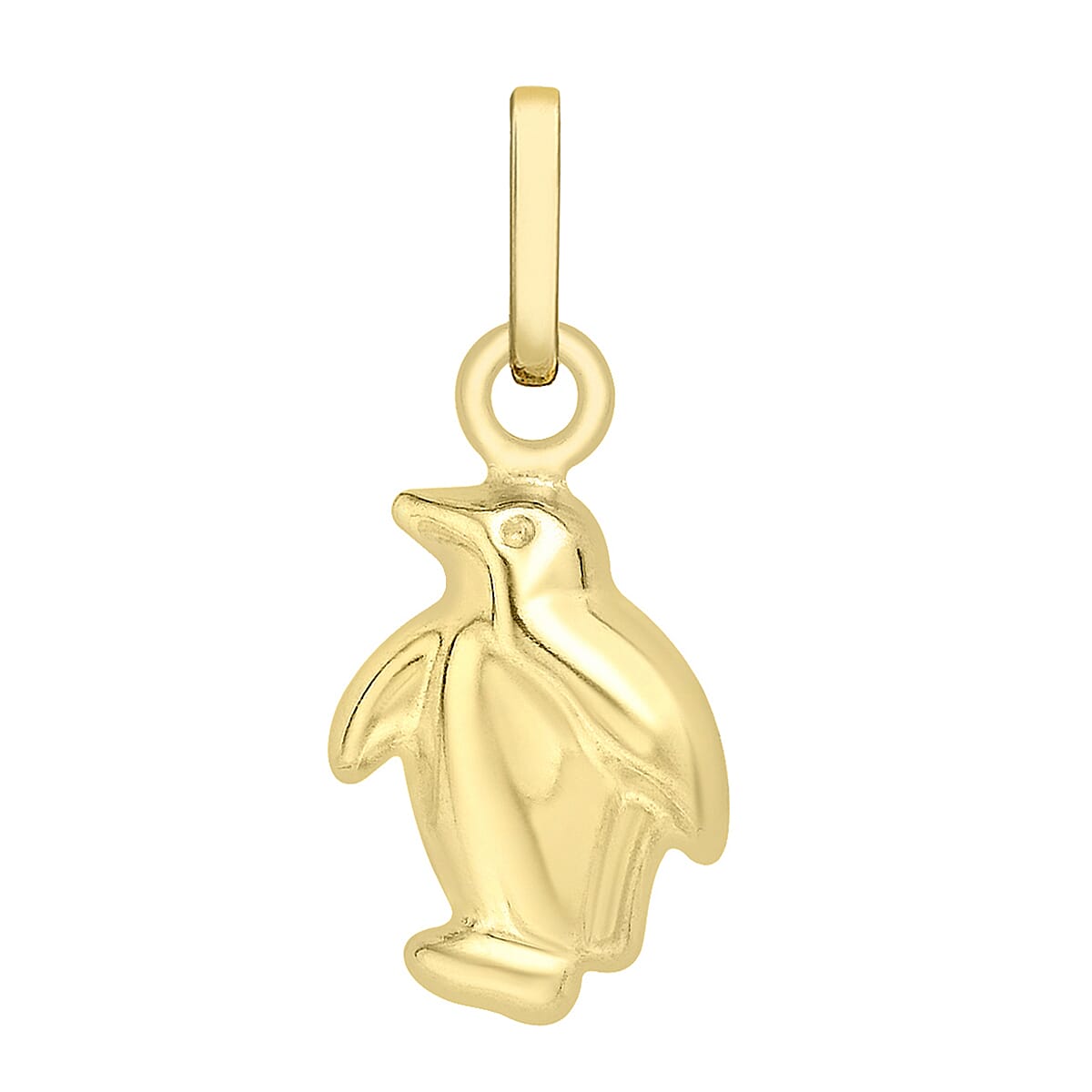 9K Yellow Gold 7mm X 15mm 'Penguin' Pendant