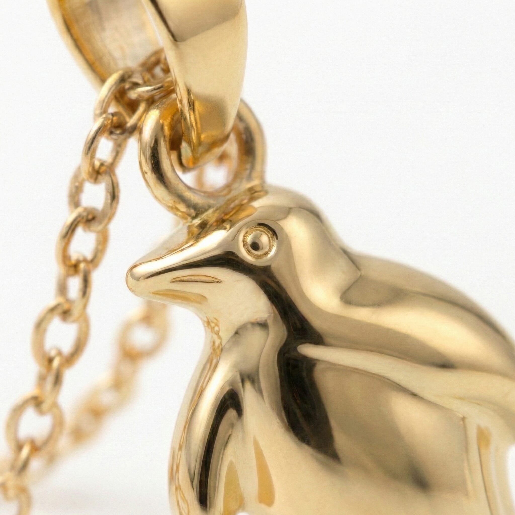 9K Yellow Gold 7mm X 15mm 'Penguin' Pendant