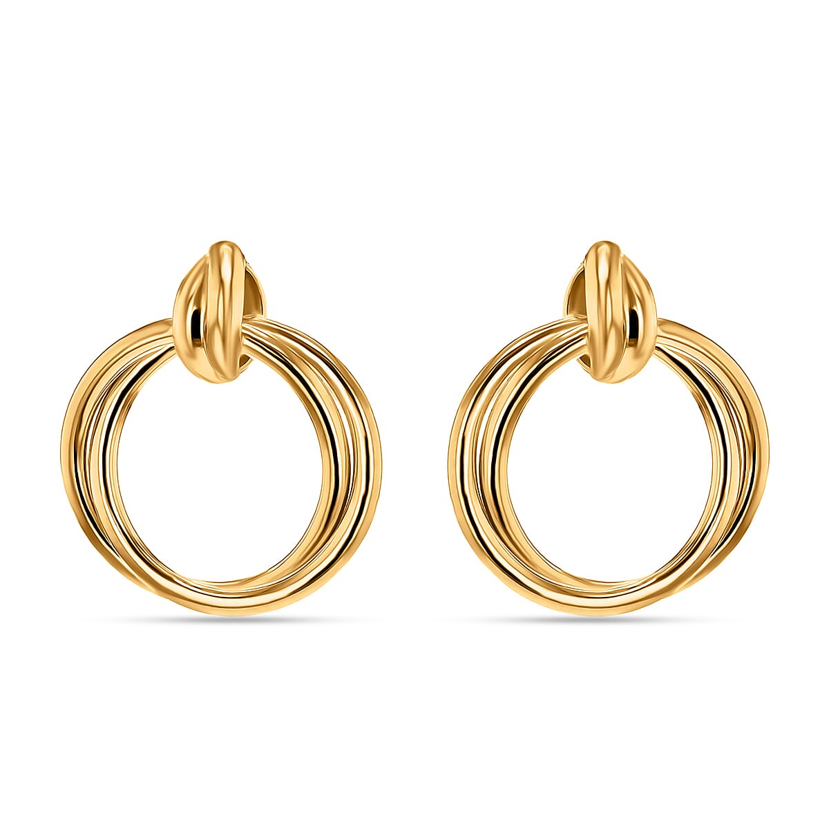 18K Yellow Gold Bail With 16.5mm Double Circle Pendant