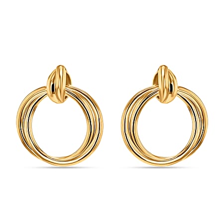 ILIANA 18K Yellow Gold Bail With 16.5mm Double Circle Pendant