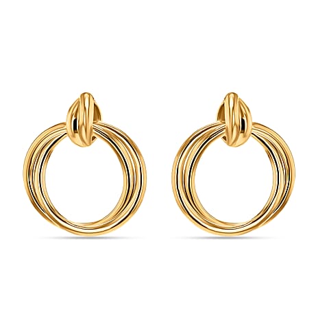 18K Yellow Gold Bail With 16.5mm Double Circle Pendant