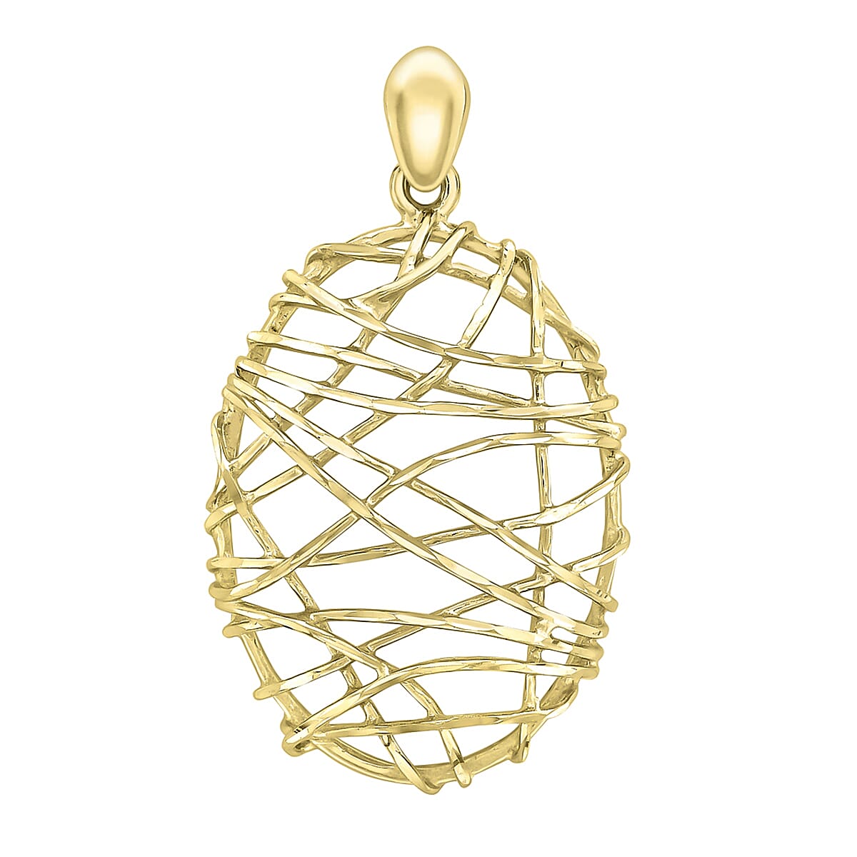 9K Yellow 16mm X 26mm Candy Cage Pendant