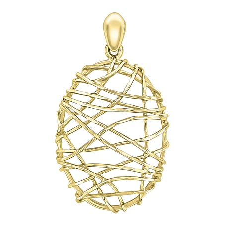9K Yellow 16mm X 26mm Candy Cage Pendant