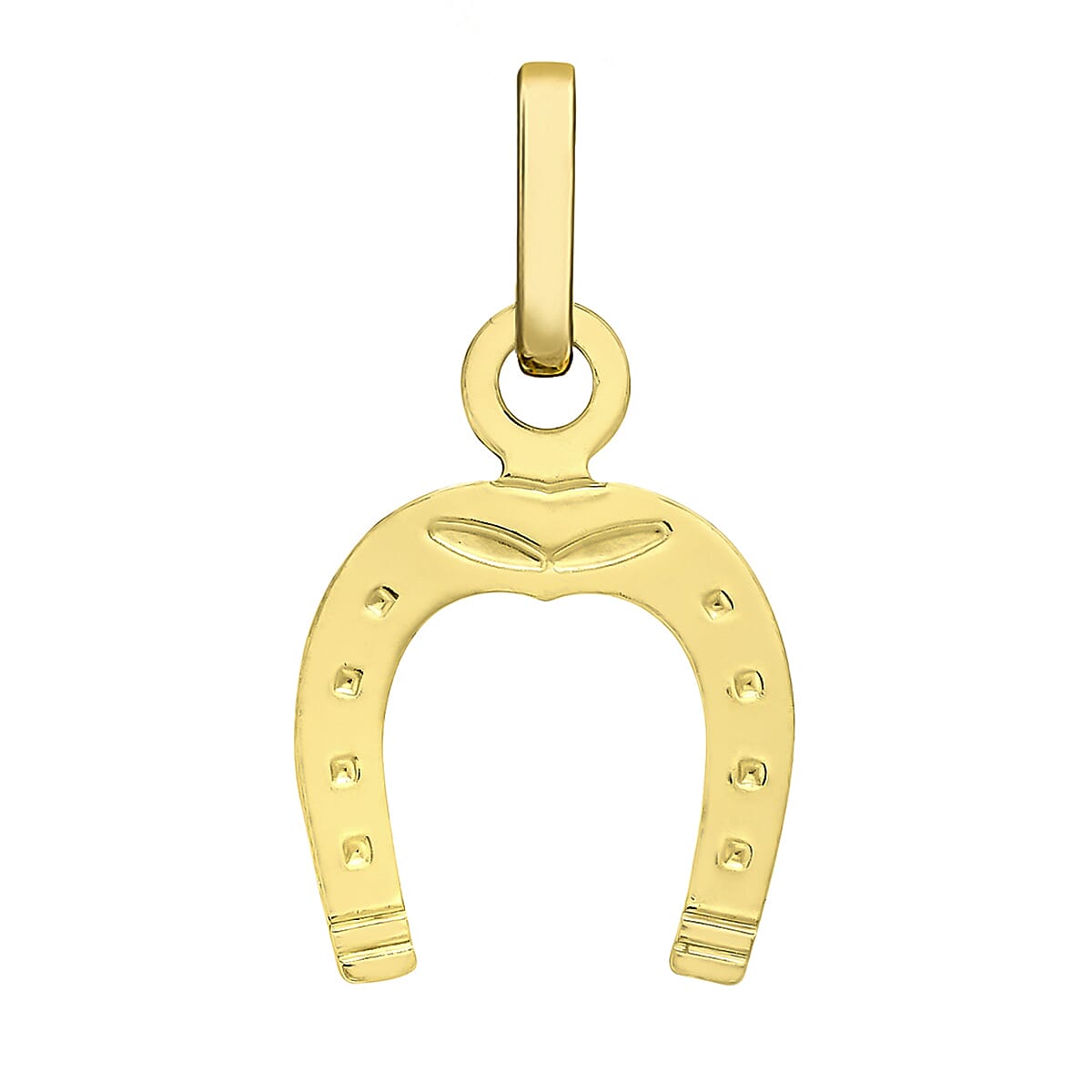 9K Yellow Gold 8mm X 12mm Horseshoe Pendant
