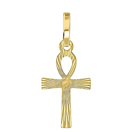 9K Yellow Gold 10mm X 22mm Ankh Cross Pendant 9K Yellow Gold 10mm X 22mm Ankh Cross Pendant