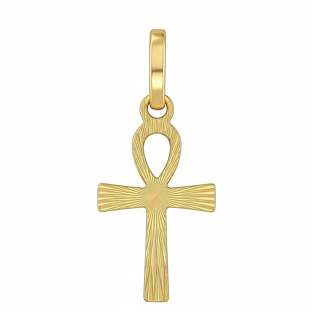9K Yellow Gold Ankh Cross Pendant