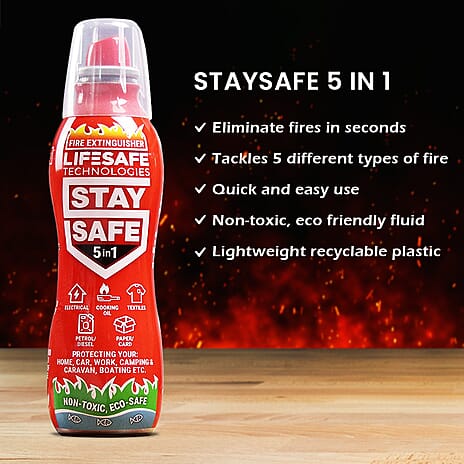LifeSafe Technologies StaySafe All in 1 Fire Extinguisher - 200ml