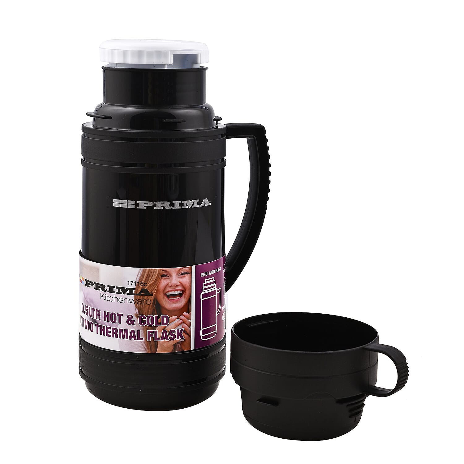 Hot and Cold Thermal Flask 0.5L - Black