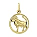 9K Yellow Gold  Pendant,  Gold Wt. 0.65 Gms