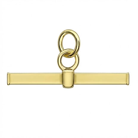 9K Yellow Gold 20mm X 10mm Square T Bar Pendant