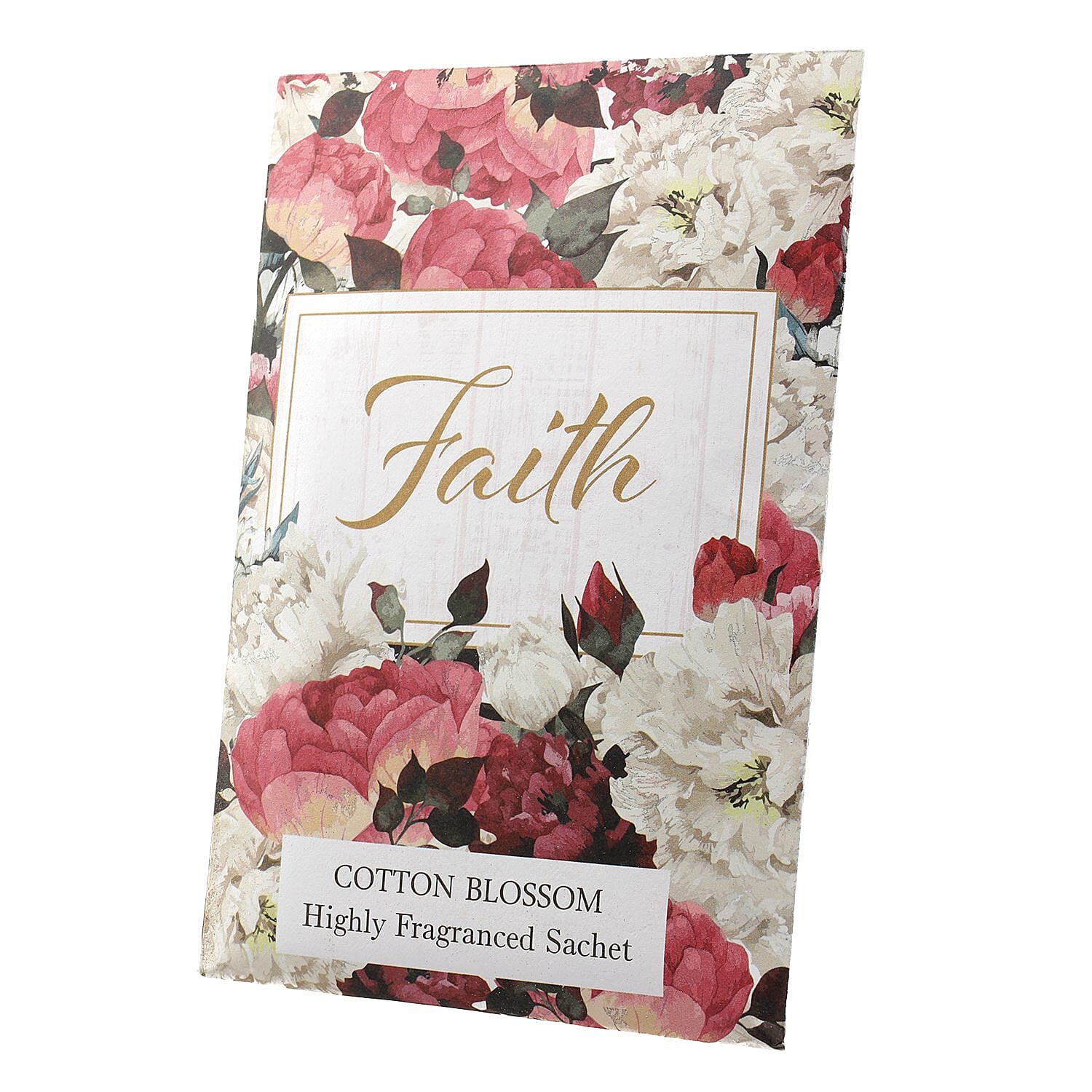 Set Of 6 - Fragrance Sachets With Header Faith Floral Cotton Blossom - Pink