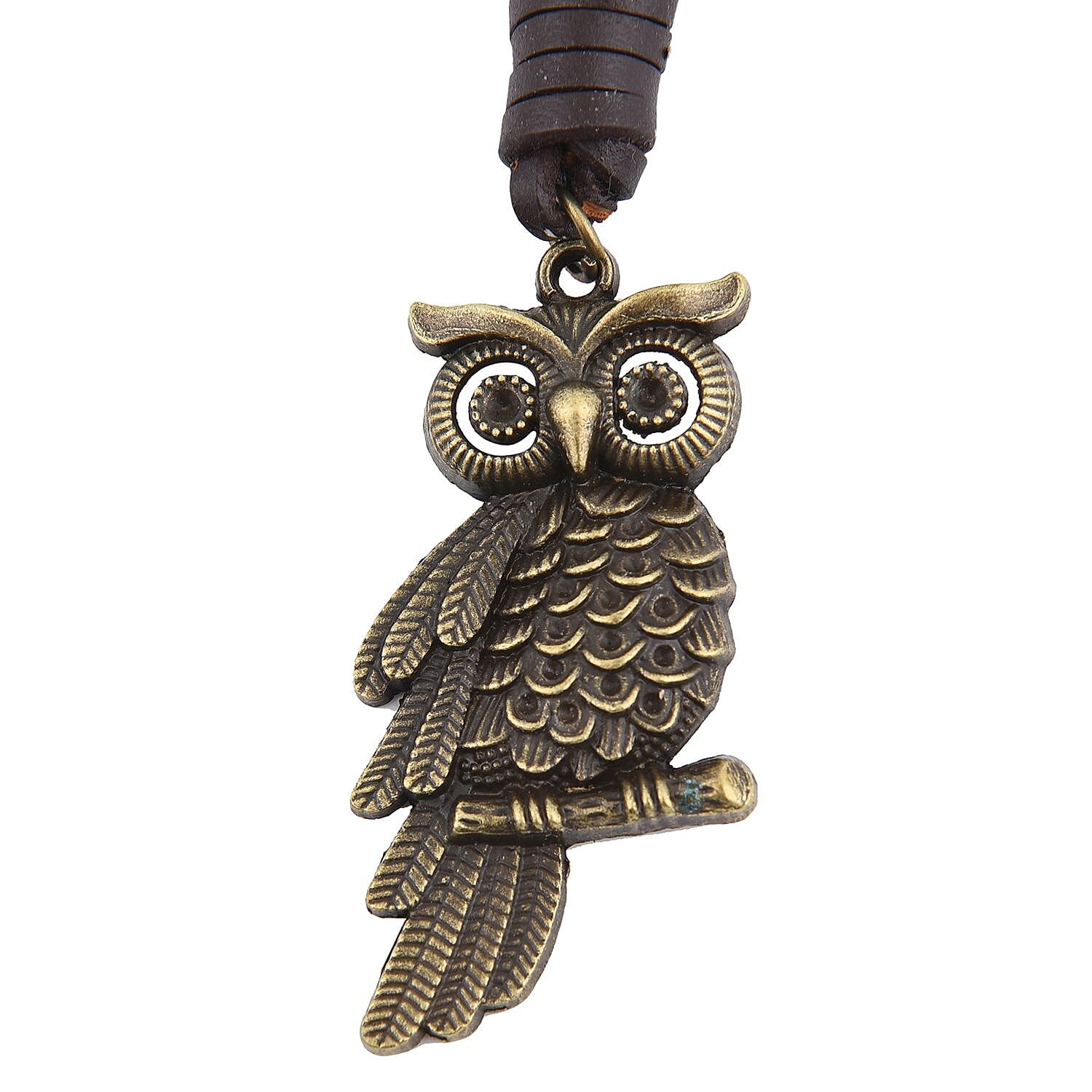Set of 3 - Owl, Elephant and Leopard Shape Keychains (Size 11 Cm) - Bronze