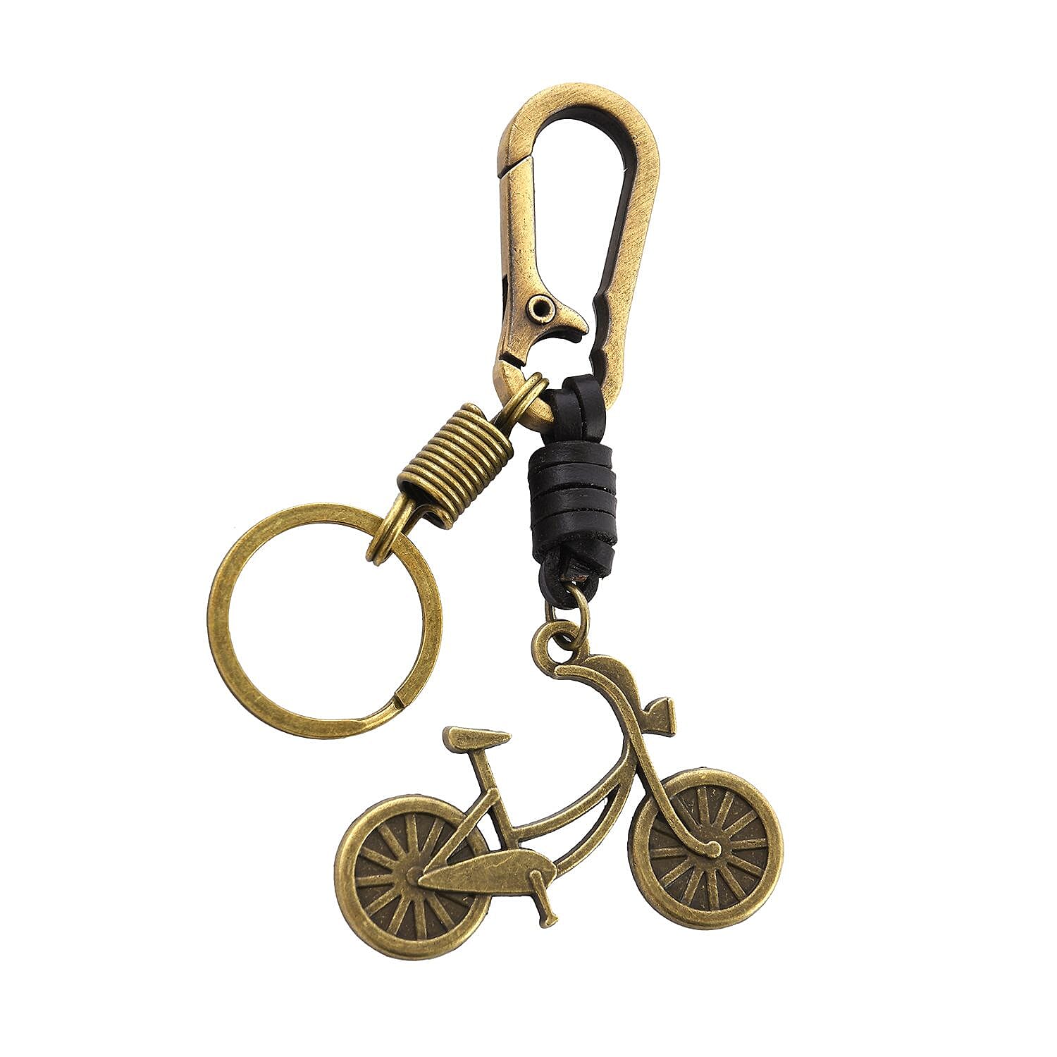 Set of 3 - Airplane, Bicycle - Eiffel Tower Shape Keychains (Size 11 Cm) - Bronze