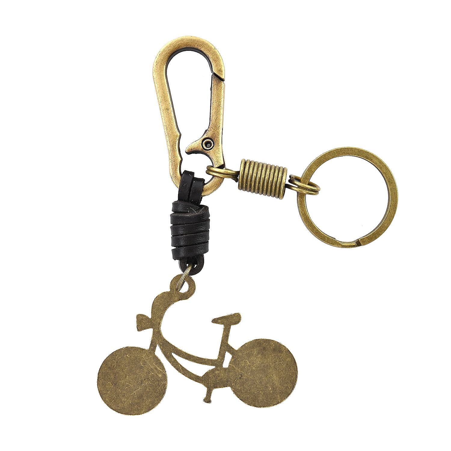 Set of 3 - Airplane, Bicycle - Eiffel Tower Shape Keychains (Size 11 Cm) - Bronze