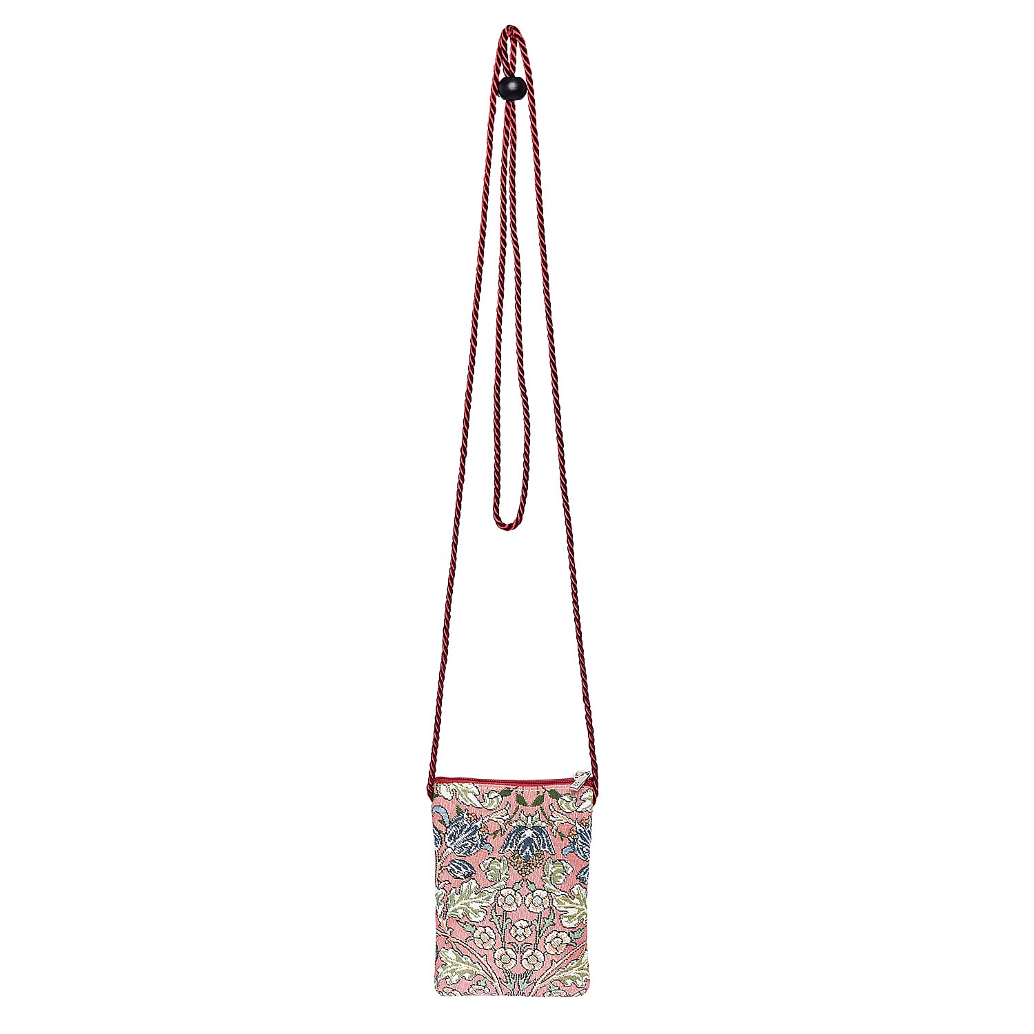 Signare Tapestry - Hyacinth Crossbody Phone Bag - Pink