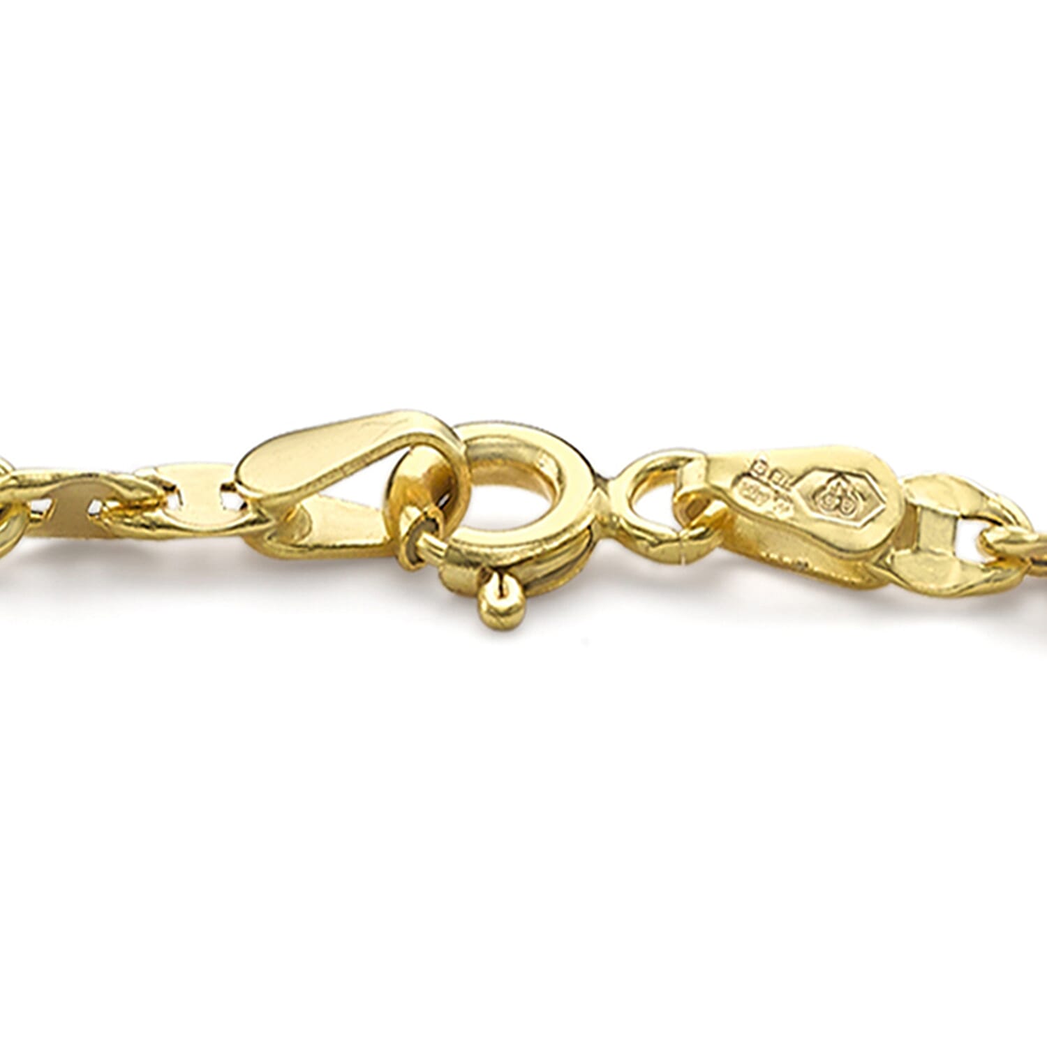 9K Yellow Gold Rambo Chain Anklet 9 Inch