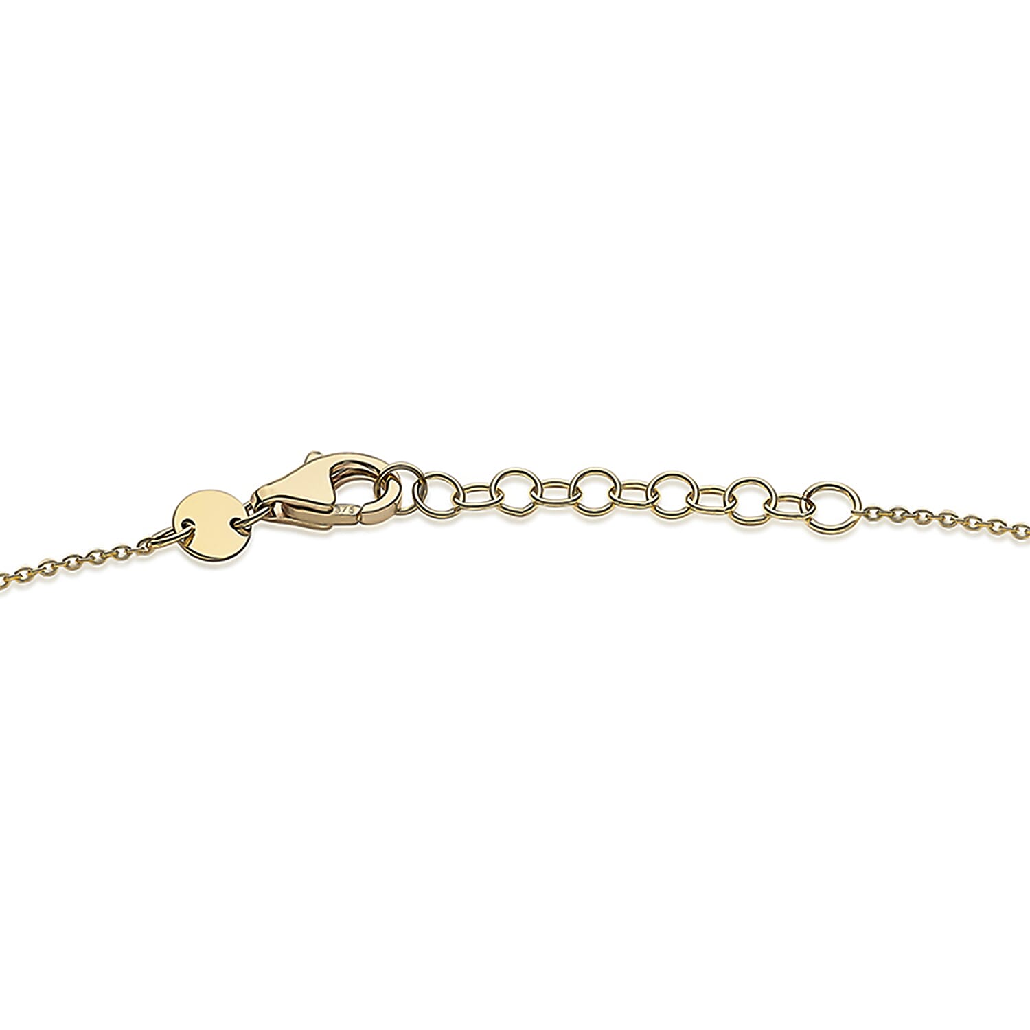 9K Yellow Gold 'Sea  Sand' Adjustable Anklet 9 to 10 Inch