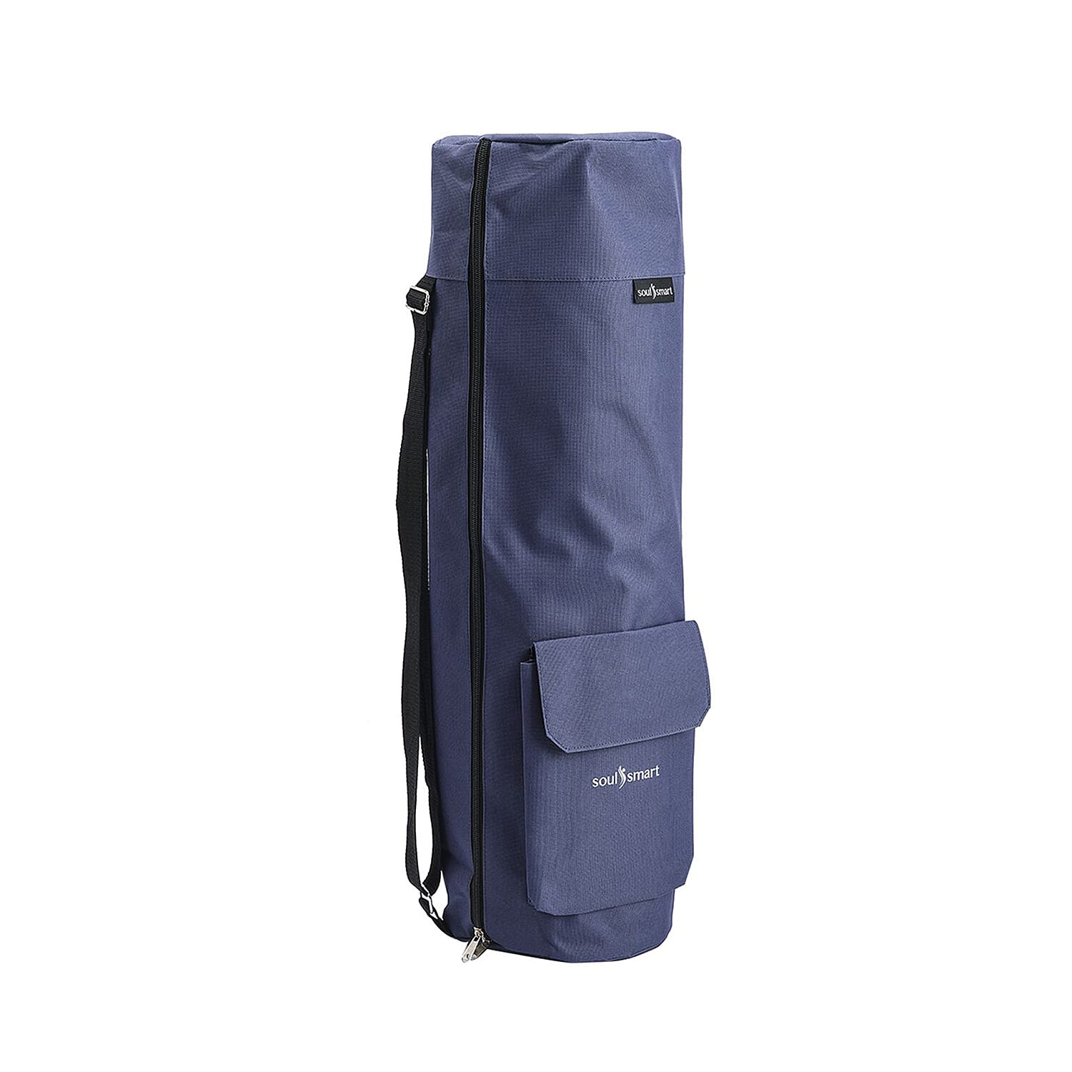 Soul Smart Solid Yoga Bag with Shoulder Strap (Size 70x20 cm) - Navy Blue