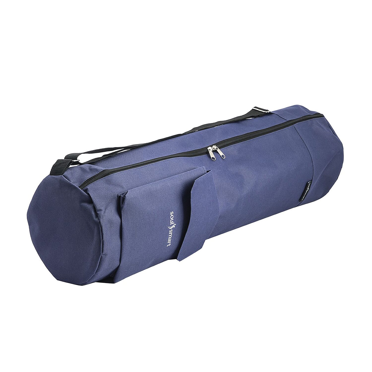 Soul Smart Solid Yoga Bag with Shoulder Strap (Size 70x20 cm) - Navy Blue