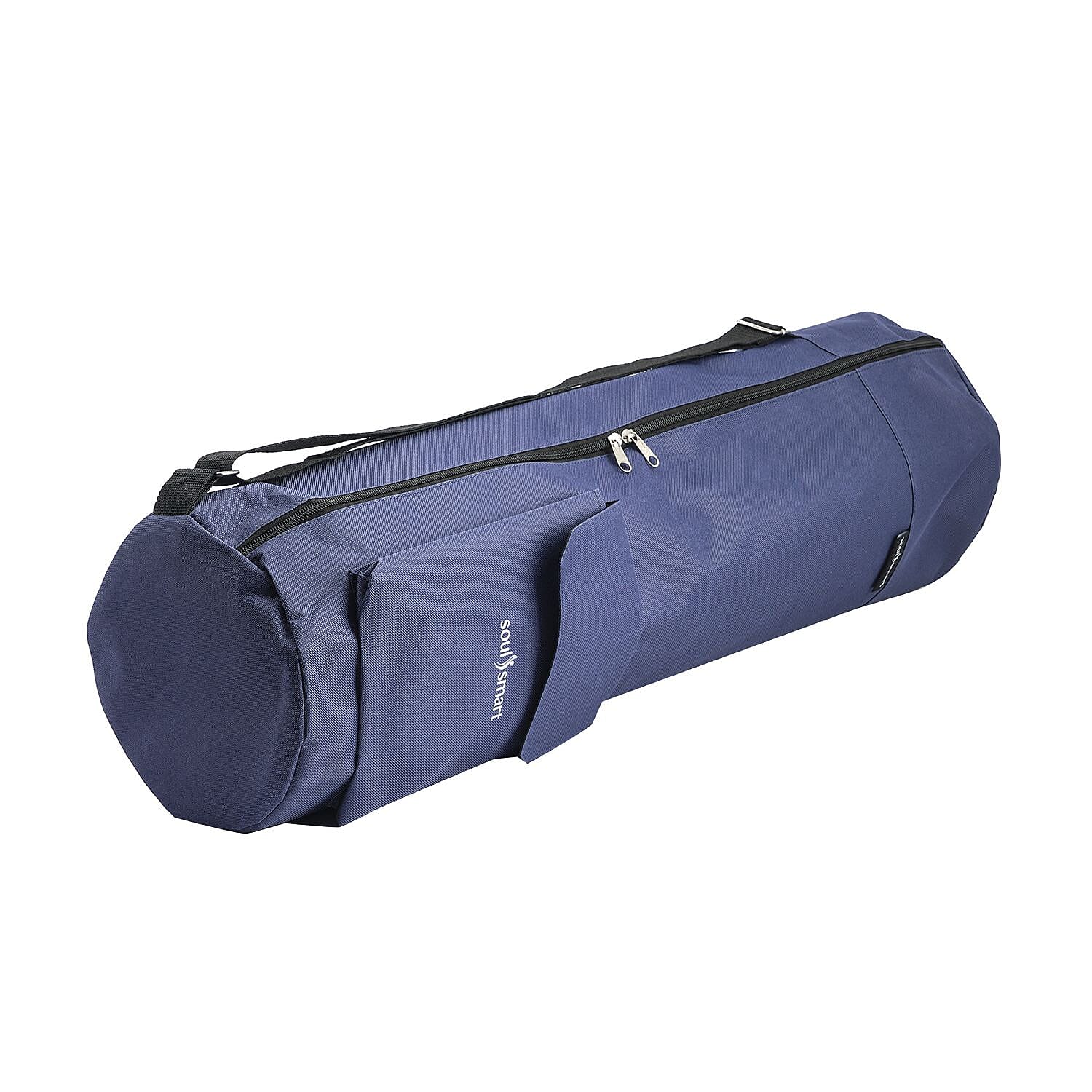 Solid Yoga Bag with Shoulder Strap (Size 70x20 cm) - Navy Blue