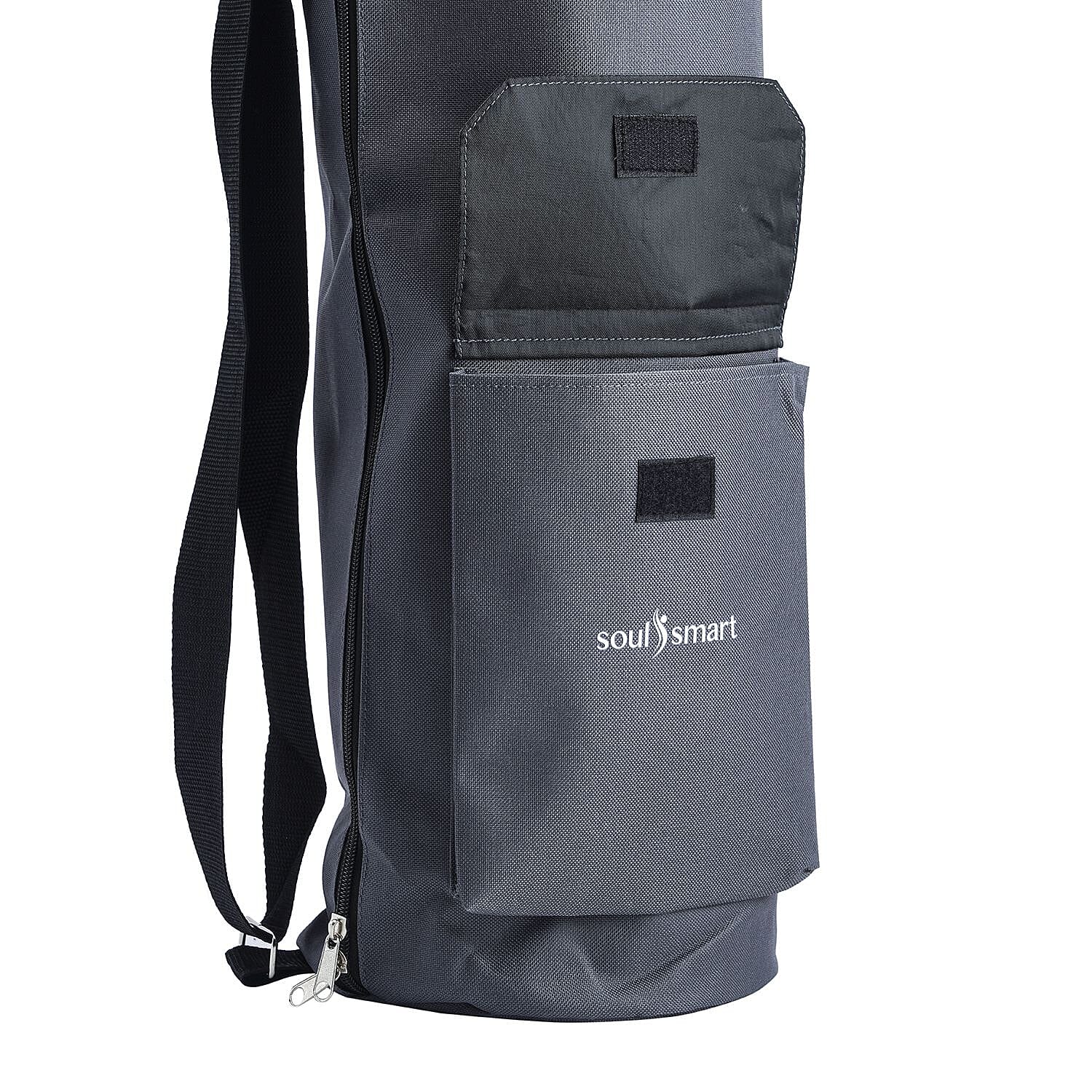 Soul Smart Solid Yoga Bag With Shoulder Strap (Size70x20) - Grey