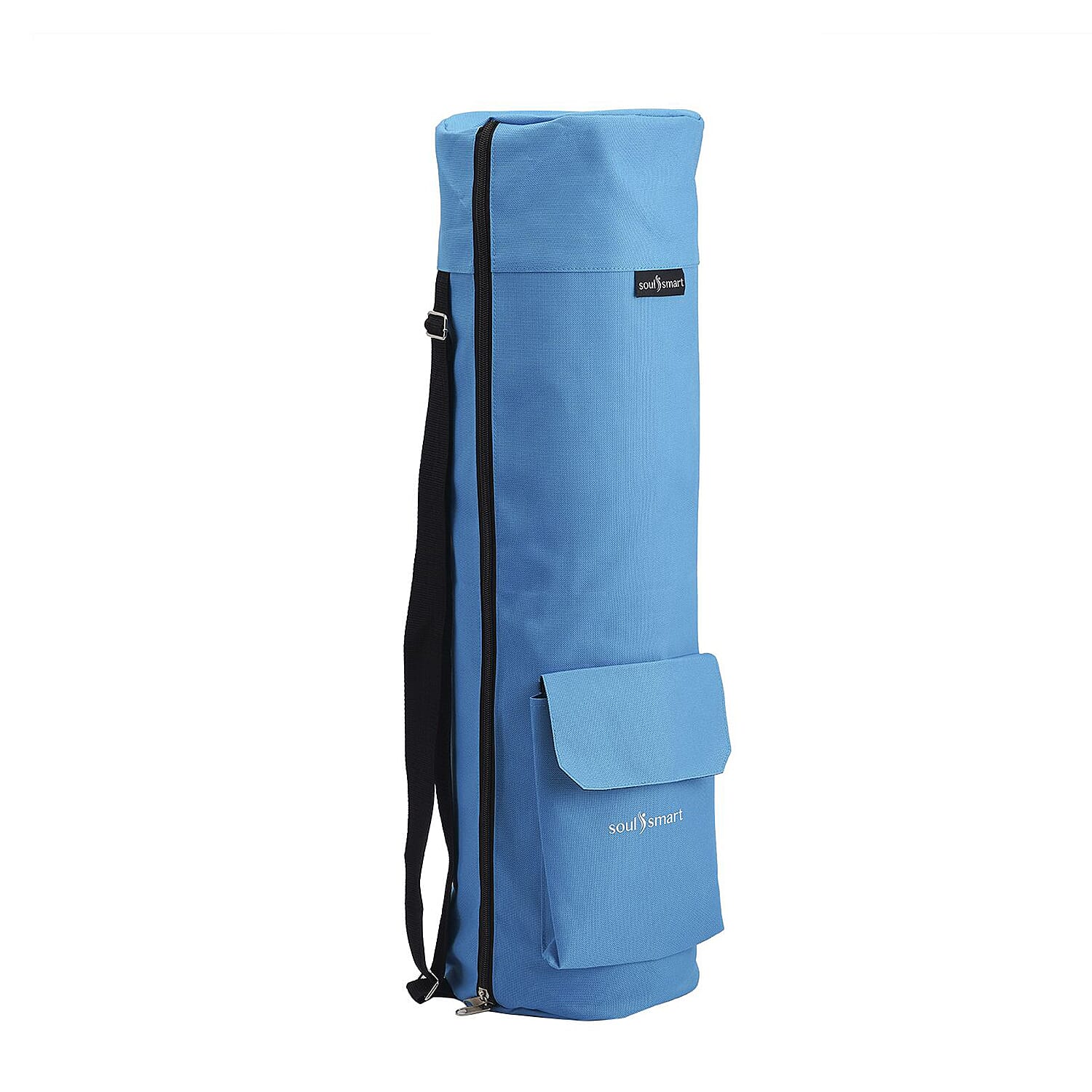 Soul Smart Solid Yoga Bag with Shoulder Strap (Size 70x20 cm) - Light Blue