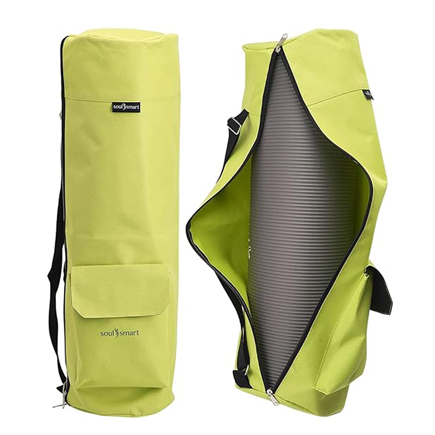 Soul Smart Solid Yoga Bag with Shoulder Strap (Size 70x20 cm) - Light Green
