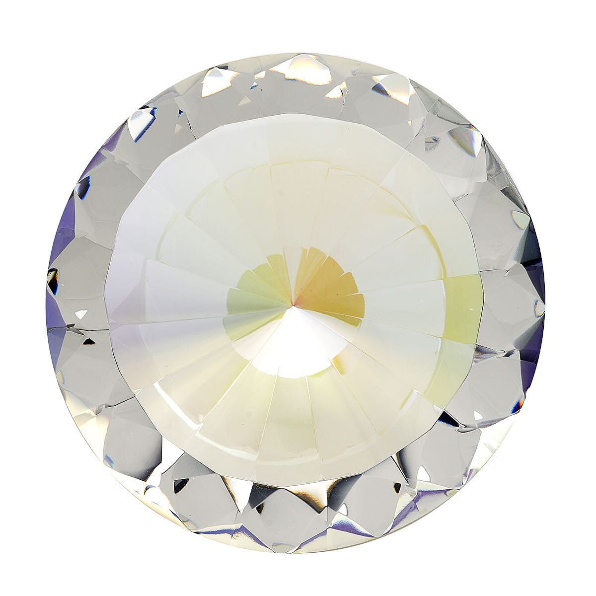 Set of Diamond Shaped Crystal, a Cube Base and a Pair of Gloves - AB Colour (Transparent)