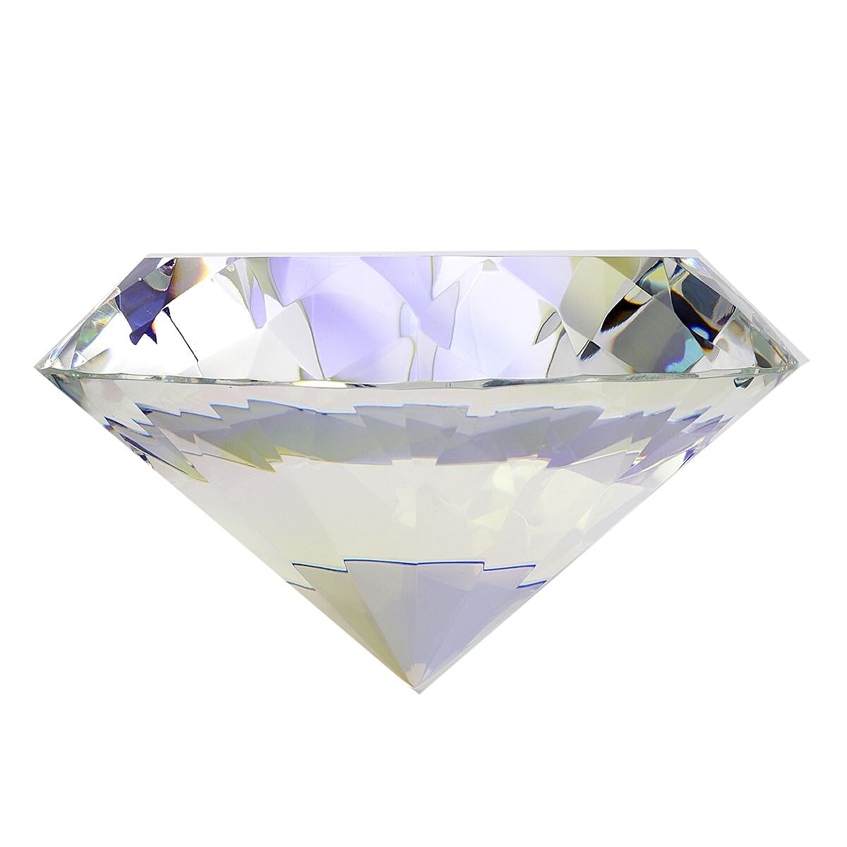 Set of Diamond Shaped Crystal, a Cube Base and a Pair of Gloves - AB Colour (Transparent)