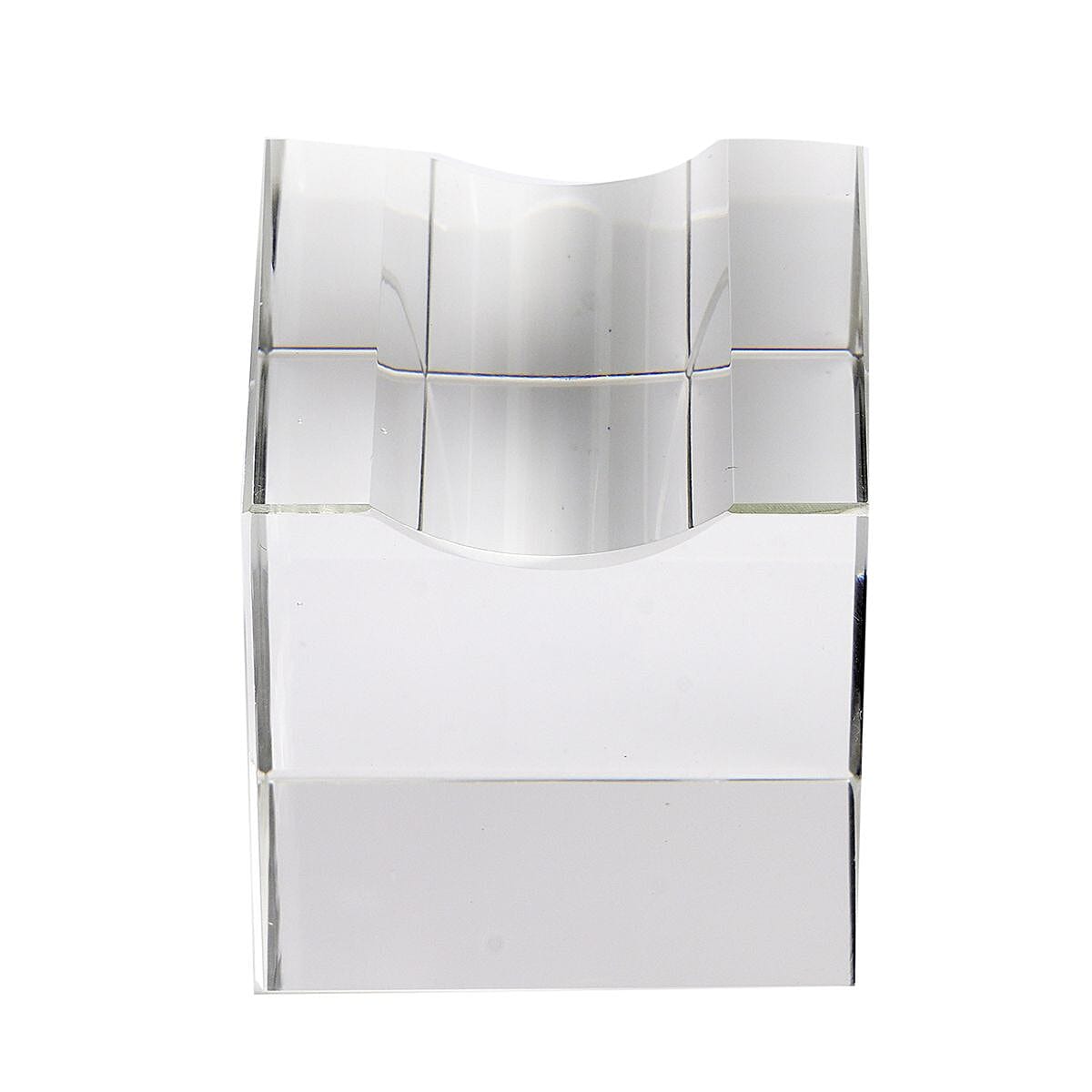 Set of Diamond Shaped Crystal, a Cube Base and a Pair of Gloves - AB Colour (Transparent)