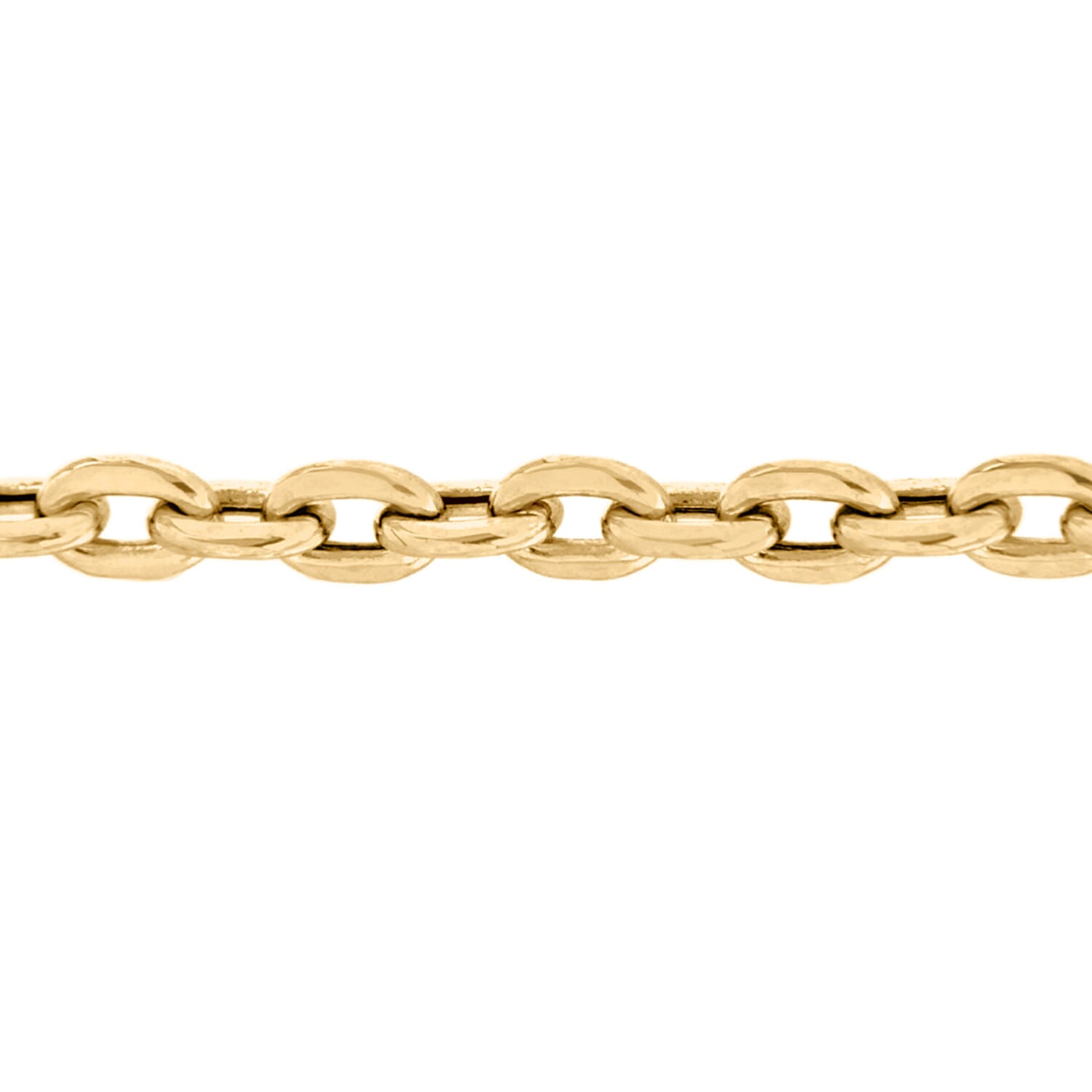 9K Yellow Gold 'Love' Heart Tag Trace Chain T Bar Necklace 18 Inch