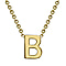 9K Yellow Gold 4mm X 4.5mm 'H' Initial Adjustable Necklace 15 to 17 Inch