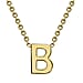 9K Yellow Gold 3.5mm X 5mm 'R' Initial Adjustable Necklace 15 to 17 Inch