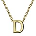 9K Yellow Gold 3.5mm X 5mm 'R' Initial Adjustable Necklace 15 to 17 Inch