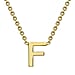 9K Yellow Gold 3.5mm X 5mm 'R' Initial Adjustable Necklace 15 to 17 Inch