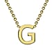 9K Yellow Gold 3.5mm X 5mm 'R' Initial Adjustable Necklace 15 to 17 Inch
