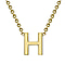 9K Yellow Gold 3.5mm X 4.5mm 'E' Initial Adjustable Necklace 15 to 17 Inch