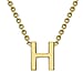 9K Yellow Gold 3.5mm X 5mm 'R' Initial Adjustable Necklace 15 to 17 Inch