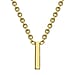 9K Yellow Gold 3.5mm X 5mm 'R' Initial Adjustable Necklace 15 to 17 Inch