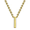 9K Yellow Gold 3.5mm X 5mm 'R' Initial Adjustable Necklace 15 to 17 Inch