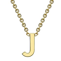 9K Yellow Gold 4.5mm X 5mm 'G' Initial Adjustable Necklace 15 to 17 Inch