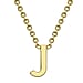 9K Yellow Gold 3.5mm X 5mm 'R' Initial Adjustable Necklace 15 to 17 Inch