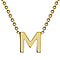 9K Yellow Gold 4mm X 5mm 'C' Initial Adjustable Necklace 15 to 17 Inch