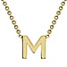 9K Yellow Gold 3.5mm X 5mm 'R' Initial Adjustable Necklace 15 to 17 Inch
