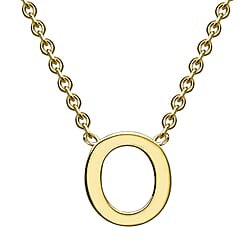 9K Yellow Gold 4.5mm X 5mm 'G' Initial Adjustable Necklace 15 to 17 Inch