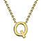 9K Yellow Gold 3.5mm X 5mm 'B' Initial Adjustable Necklace 15 to 17 Inch